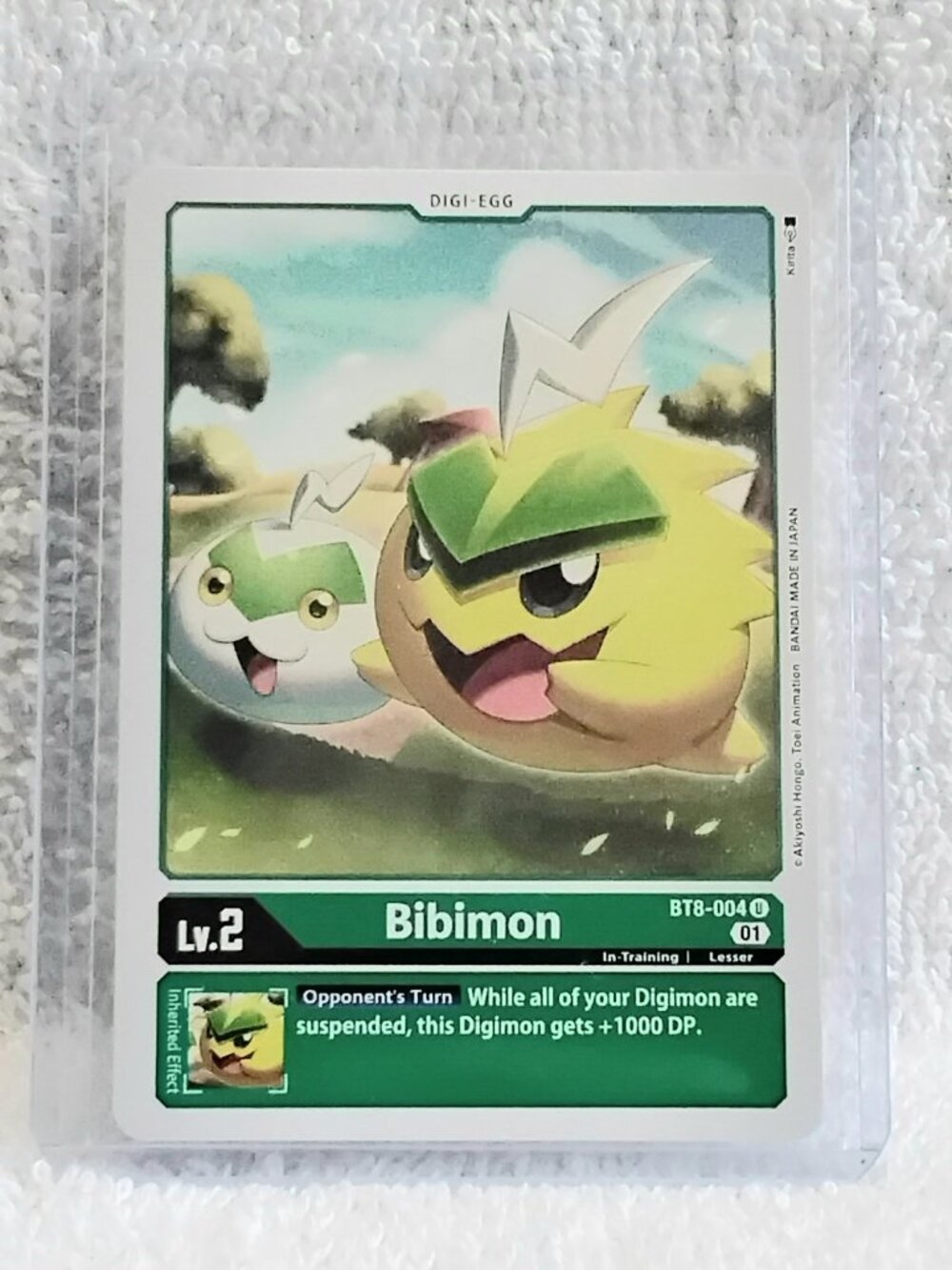 5/$20 Mint Digimon Bibimon Digi-Egg Card BT8-004 U by Bandai!!